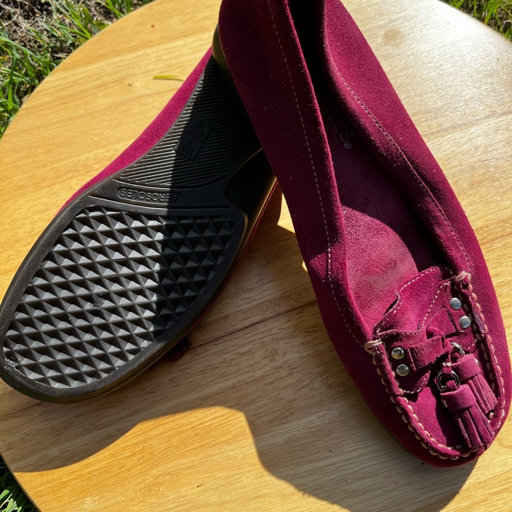 AEROSOLES 5pair Women’s Sz 7 Flats - White, Silver, Burgundy, Olive, Yellow - Picture 7 of 12
